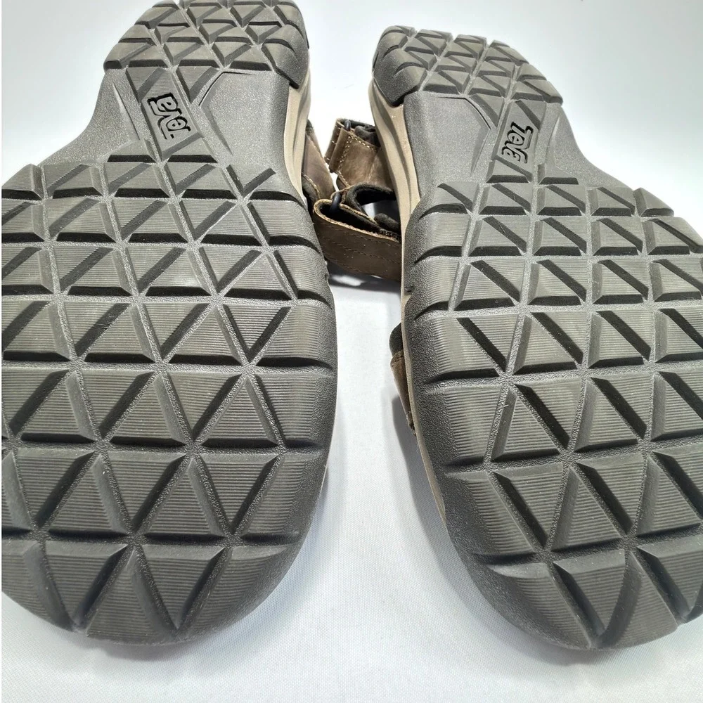 Teva Terra Fi Lite Leather Sport Sandals Men's Size 13 Brown Hiking Outdoor